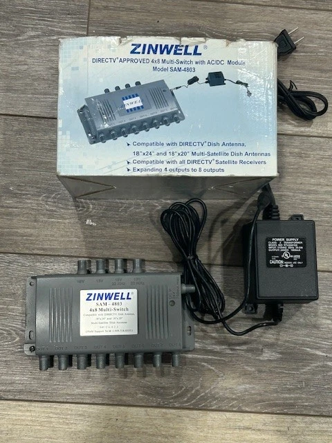 Zinwell SAM-4803 4 x 8 Multi-Switch for Satellite Dish Direct TV Compatible - Image 1 of 1