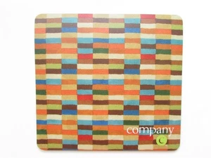 Mouse Pad mousepad Square Rubber Company C Rugs Brown/Orange/Blue Modern Design - Picture 1 of 2