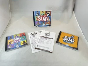 Lot The Sims Original Game + Vacation & Livin’ Large Reference Card PC VTG - Picture 1 of 11