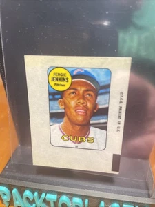 1969 TOPPS DECALS FERGIE JENKINS CUBS NR-MT B3 Free Ship!!!! - Picture 1 of 3