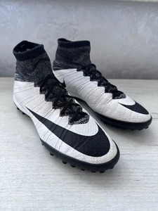 Nike MercurialX Superfly Proximo Indoor TF White Football Soccer Cleats Boots - Picture 1 of 14