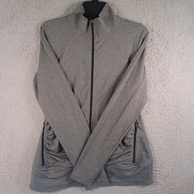 Champion Womens Gray Full Zip Jacket Size Medium Zip Pockets Thumb Holes Soft - Image 1 of 4