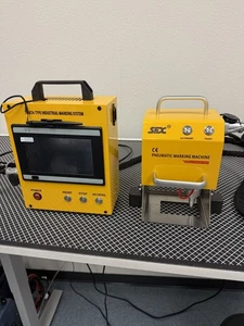 US 80*40mm Portable Pneumatic Dot Peen Metal Marking Machine 110V 95% New - Picture 1 of 16