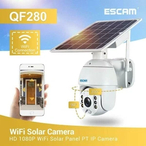 1080P WIFI PIR Alarm PTZ With Solar Panel Two Way Audio Intercom Camera - Picture 1 of 10