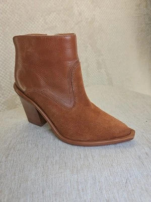 Joie Ginger Brown Ankle Boots Suede/smooth Zipper Sz. 6 B Beautiful Condition.. - Image 1 of 4