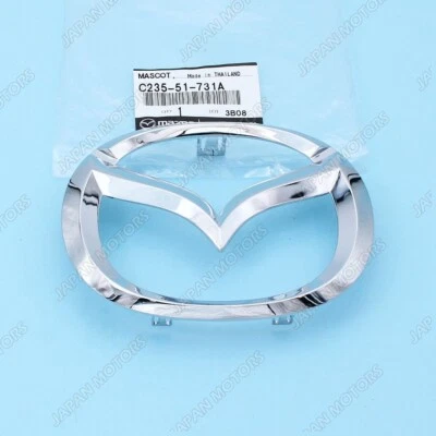 Radiador de parrilla delantera genuino Mazda OEM emblema plateado Mazda 2 3 5 6 C235-51-731A Foto 1 de 4