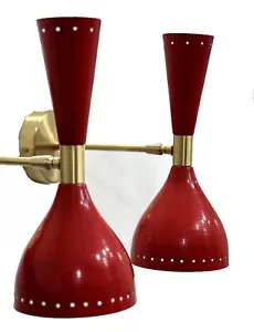 Unique Maroon Italian Lamp Colored Sconce Wall Lamp - Modern and Elegant - Picture 1 of 15