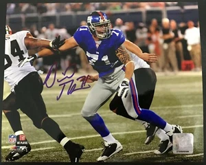 DAVE TOLLEFSON SIGNIERT (SUPER BOWL XLII & XLVI) GIANTS 8x10 FOTO 3 ~ SIGNIERT COA - Bild 1 von 4