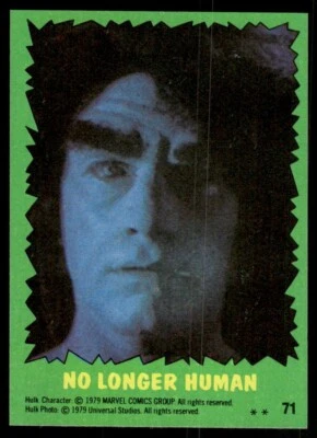 The Incredible Hulk 1979 TV Show Topps Card #71 (NM) - Image 1 of 2