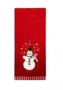 St. Nicholas Square CHRISTMAS HOLIDAY Snowman Hand Towel 16'' x 25'' - Picture 1 of 1