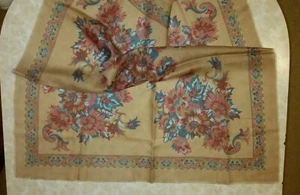 BROWN FLORAL MULTI COLOR SCARF 30X30 - Picture 1 of 1
