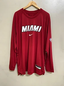 Nike NBA Miami Heat Dri-Fit Team Issue Warm Up Shooting Shirt DA8502 Herren 3XL NEU - Bild 1 von 7