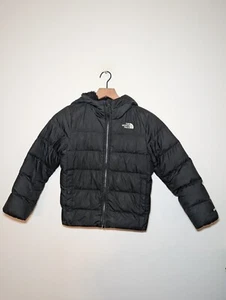 The North Face Black Zip Hooded 550 Down Filled Puffer Jacket Size Youth Small - Picture 1 of 11