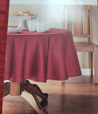 NEW~MAINSTAYS Tablecloth 70" Round Red Sedona - Image 1 of 3