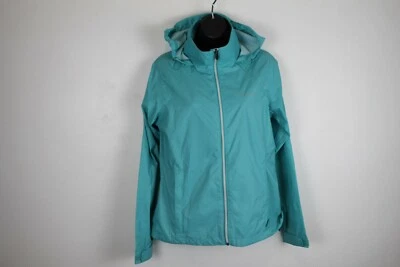 Chaqueta cortavientos Columbia Sportwear Company para mujer con capucha turquesa talla S Foto 1 de 4