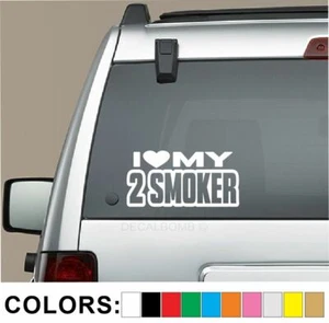I Heart My 2 Smoker Decal Sticker - 2 stroke mx rm yz ktm kx cr beta  - Imagen 1 de 2
