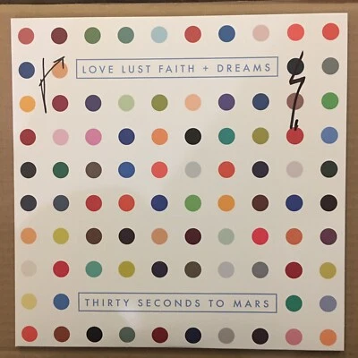 Signed 30 Thirty Seconds To Mars Love Lust Faith + Dreams 2 LP Disc Vinyl Auto - Image 1 of 4