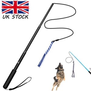 Dog Teaser Pole Wand Outdoor Interactive Flirt Pole Training Fun Toy Extendable！ - Picture 1 of 18