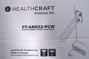 New! Healthcraft PT-ANG32-PCW, P.T. Rail Angled, 32", ADA Compliant - Picture 1 of 2