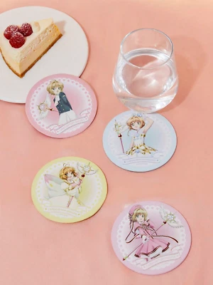 Posavasos Cardcaptor Sakura Anime Kawaii Lindos Dibujos Animados Café Bebida - Paquete de 4 Foto 1 de 4