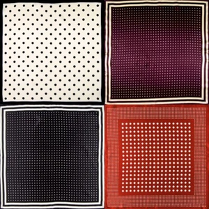 Polka DOT-100% genuine natural SILK-Square neck scarf-52cm-20"-20g- Pick pattern - Picture 1 of 13
