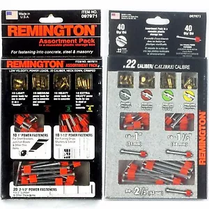 40Pc REMINGTON, FASTENING INTO CONCRETE, STEEL & MASONRY ASSORTMENT PACK, 0979 - Picture 1 of 5