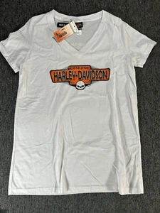 NWT Harley Davidson Women's Large Skull Logo T-Shirt Riders Alabama - Picture 1 of 6