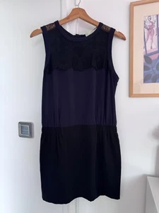 robe See U Soon taille 1 bleu marine et noire - Imagen 1 de 4