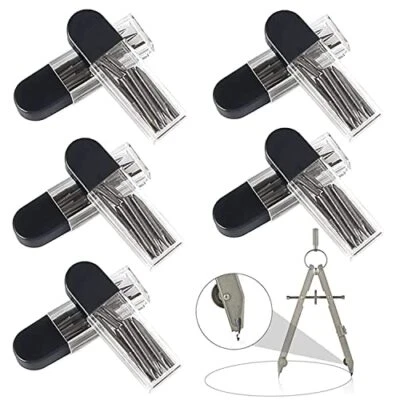 KETTION 100 Stück 2B Zirkelersatzminen Zirkel Ersatzminen, Zirkelminen 2mm Durchmesser,