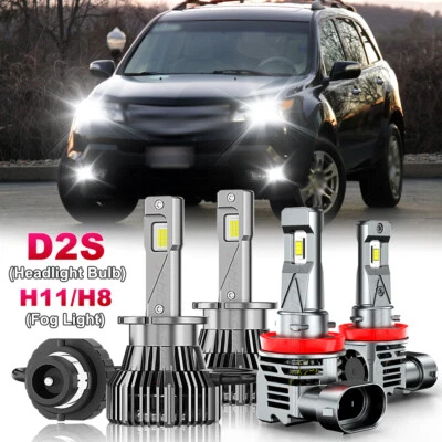 Faro de haz bajo + bombillas antiniebla 38000LM para Acura MDX 2007-2013 4 piezas Foto 1 de 4
