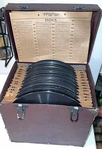 Vintage Record Box With 49 78rpm Records Frank Sinatra, Bing & Bob Crosby, More - Imagen 1 de 5
