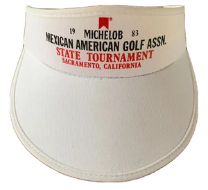 vintage Michelob 1983 Mexican American Golf Assn State Tournament visor hat cap - Picture 1 of 24