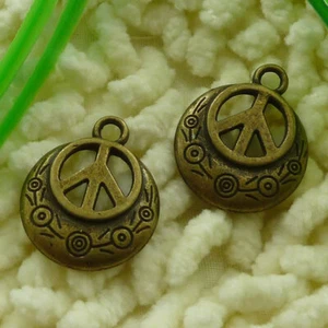 150 piezas Dijes Símbolo de Paz enchapados en bronce 24X20MM S2524 HAZLO TÚ MISMO Joyería - Imagen 1 de 6