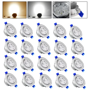 LED Einbauleuchte 20PCS 3W Einbaustrahler Decken Leuchte Set Einbau Spot 230V DE - Bild 1 von 14