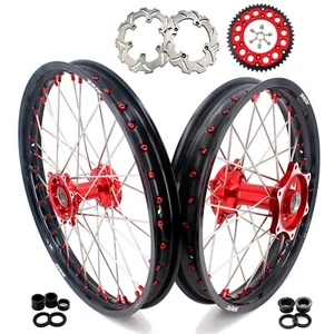 KKE 21/19'' Cast Spoked Wheels Rims Set Fit Honda XR650R 2000-2008 Offroad Discs - Picture 1 of 14