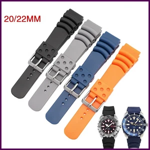 Correa de reloj de goma de buceo de 20 mm 22 mm 24 mm correa deportiva de silicona impermeable - Imagen 1 de 32