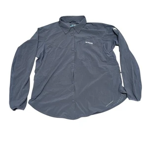 Columbia Titanium Omni-Freeze Blue Men's Button-Up Collar Long Sleeve Jacket XXL - Picture 1 of 8