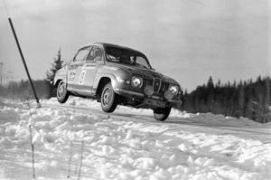 Per Eklund Bjorn Cederberg Saab 96 V4 Swedish Rally February 13 1975 Old Photo 1 - Picture 1 of 1