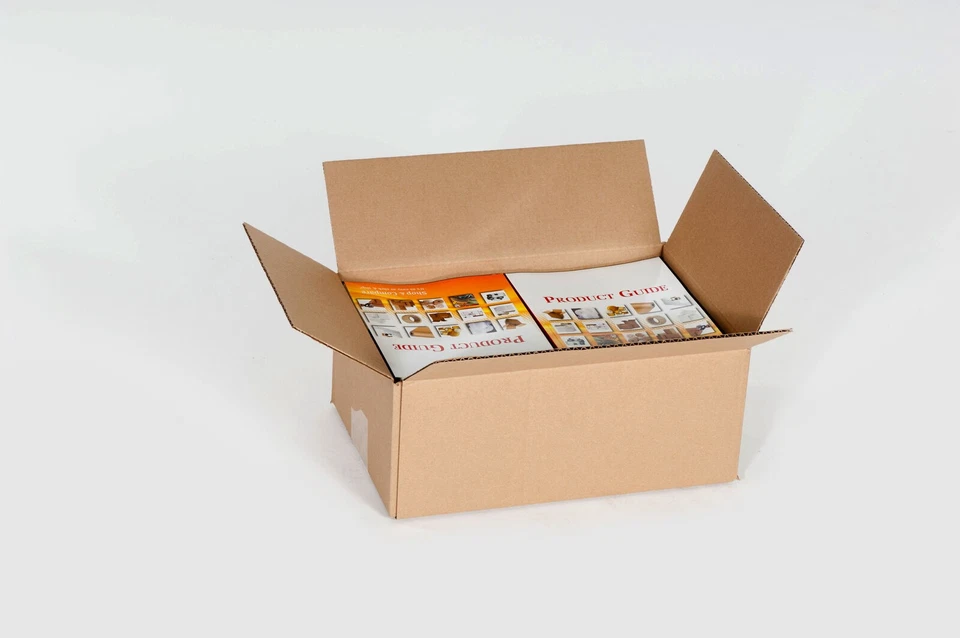 25 Boxes 18x12x6" Flat Corrugated Shipping Boxes ECT-32 Kraft Packing Cartons - Image 1 of 1