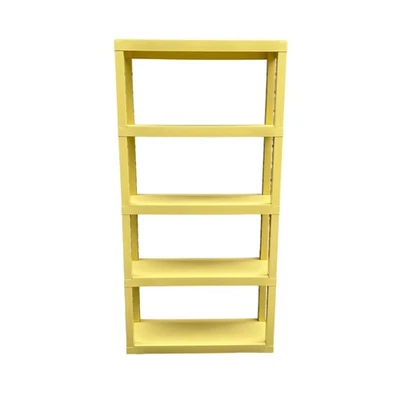 Vtg 70s 80s Yellow Square Modular Tubular Plastic Tables / Shelves 60" Tall - Image 1 of 4