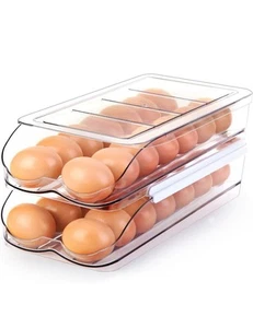 Egg Holder for Fridge, Automatic Rolling Egg Container - Picture 1 of 1