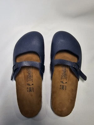 Zuecos MARIA 260 Birks de cuero azul marino sin cordones EE. UU. L9 M7 NUEVOS SIN CAJA Birkenstocks 40-70 Foto 1 de 4
