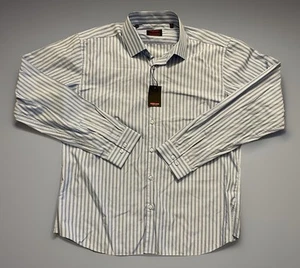 Jared Lang After Hours Blue Striped Long Sleeve Button Up Shirt New NWT 2XL JBHS - Picture 1 of 9