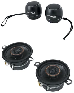 (2) Altavoces para automóvil Kicker 51KSC3504 3,5" 50w + (2) altavoces Bluetooth KSC3504 KSC350 - Imagen 1 de 12