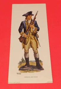 Vintage 4x9" Lithograph "Continental Army Private" Frederick Elmiger 1959 - Picture 1 of 2