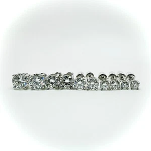 Pendientes de solitario redondos moissanite VVS plata 925 0,50 - 4 CTW - Imagen 1 de 5