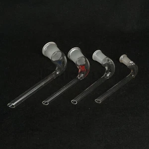 14/23 19/26 24/29 29/32 Joint Distilling Boro Glass Adapter 105° Bend Elbow Tube - Picture 1 of 21