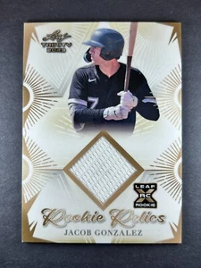 2023 Leaf Trinity - Rookie Relics #RR-24 - JACOB GONZALEZ (RC) - WHITE SOX - Picture 1 of 2