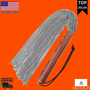 BDSM Metal Chain Flogger Whip 50 Tails Handmade Crop Flogger Handmade - Picture 1 of 5