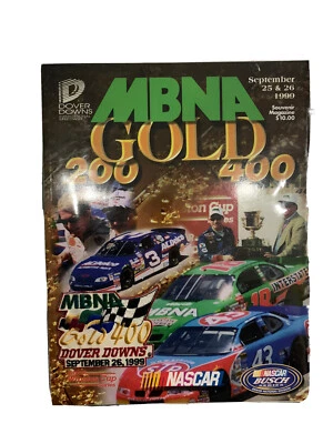 MBNA Gold 400 Program 9/25-26/1999 Dover Downs NASCAR Winston Cup MINT Sleeved - Image 1 of 4